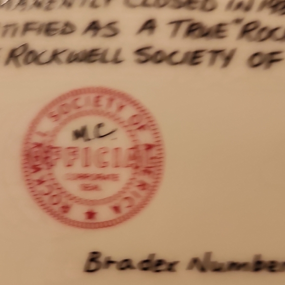 Norman Rockwell Shadow Puppets Plate - Brown and Cream - Picture 3 of 6